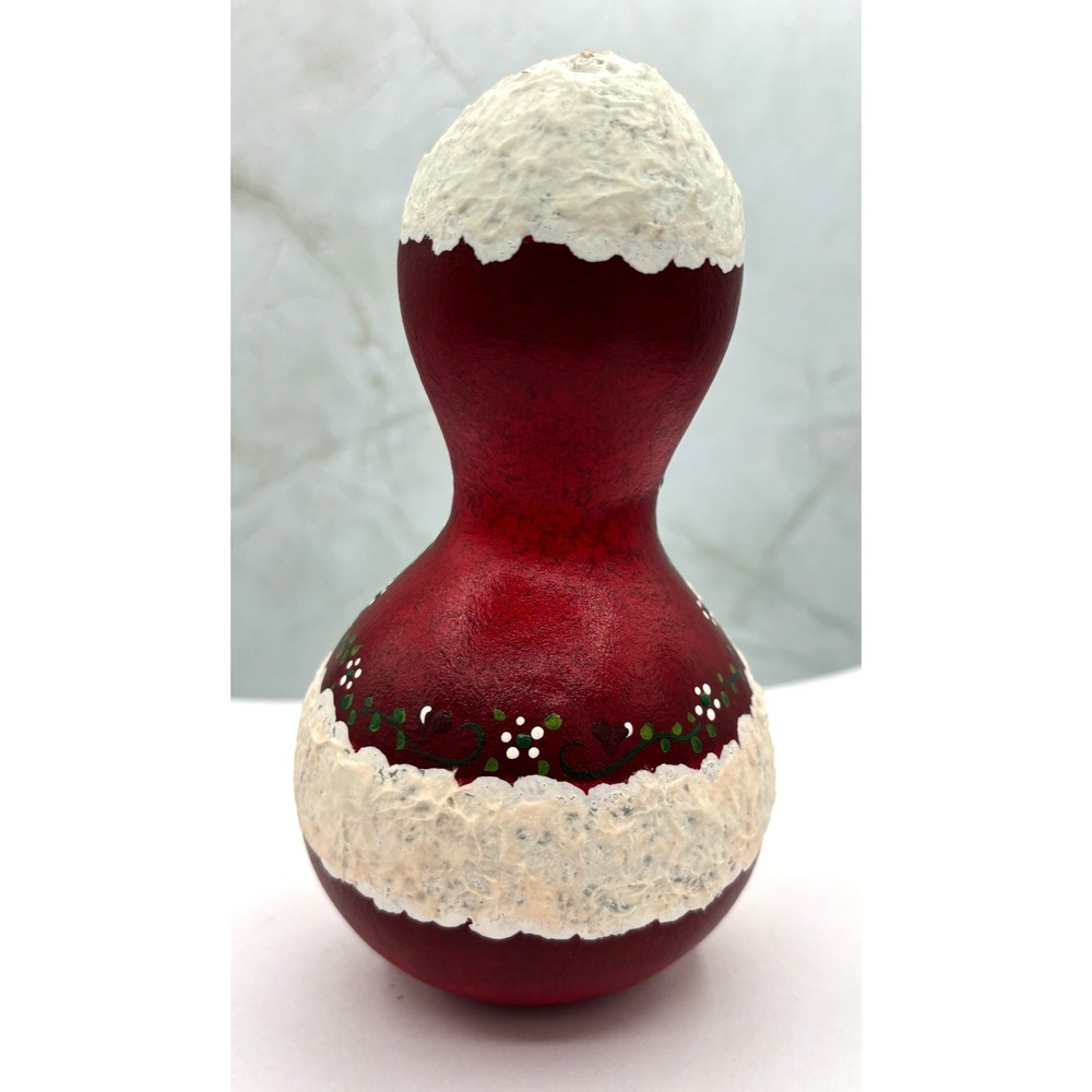 Vintage Style‎ Folk Art Santa Claus Painted Gourd Artisan Holiday Decoration EUC - Picture 3 of 10